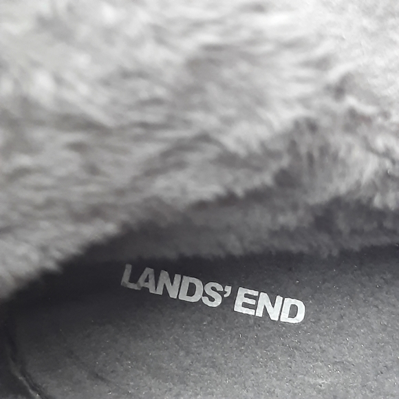 Lands End Quilted Boots Insulated Warm Mid Calf Snow Winter Boot Gray 9 - Picture 13 of 14